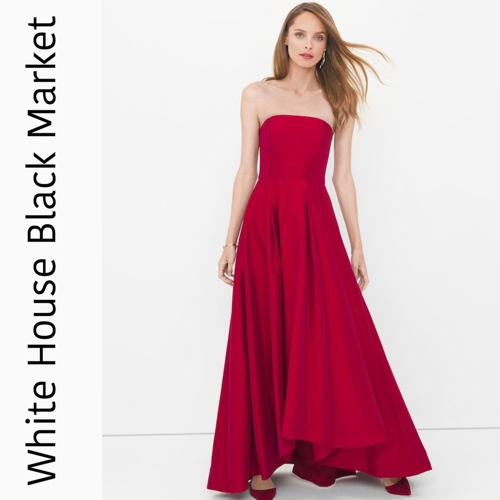 White House | Black Market High-Low Taffeta Dress